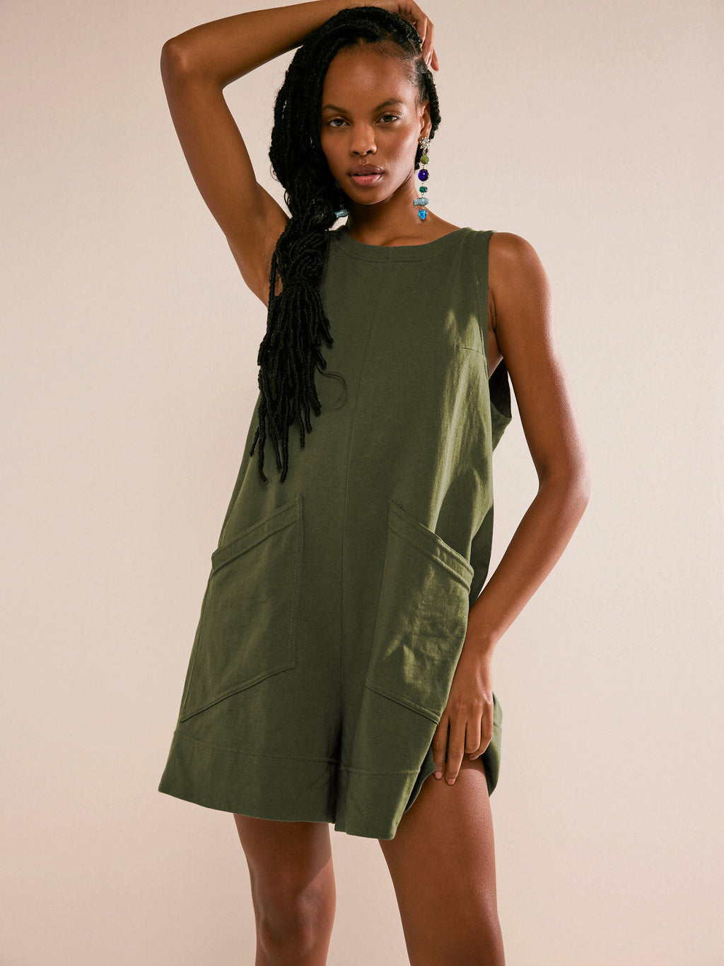 Damen Lässiger Jumpsuit mit praktischen Taschen und weit geschnittenem Design