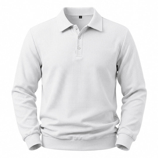 Herren Langarm-Polo aus Waffelpiqué mit Stretchkomfort Shop Nory