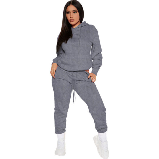 Damen nan zweiteiliges Lounge-Set mit Kapuzenpullover und High-Waist Jogginghose aus weichem French Terry Shop Nory