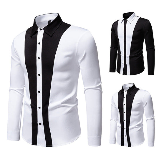 Herren Elegantes Hemd mit farbigen Kontrasteinsätzen