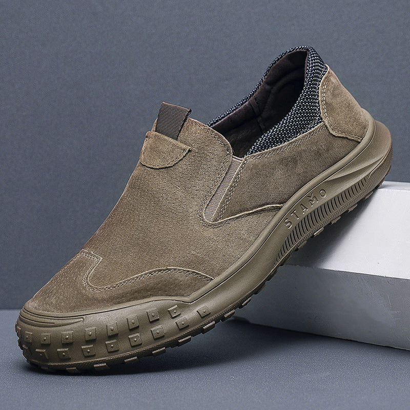 Herren bequeme Slipper aus Wildleder