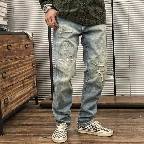 Herren Trendige Distressed Jeans Shop Nory