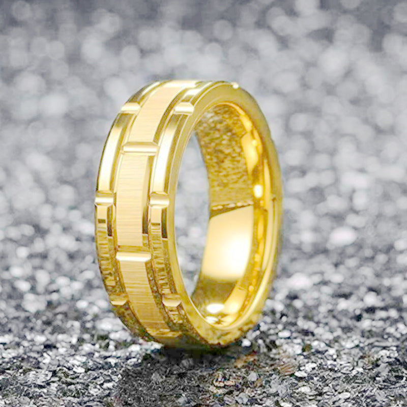 Herren Ring mit raffiniertem, strukturiertem Design und elegantem Hochglanz-Finish Shop Nory