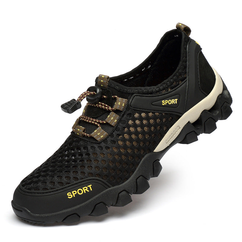 Damen Atmungsaktive und rutschfeste Sportschuhe mit elastischem Schnellschnürsystem