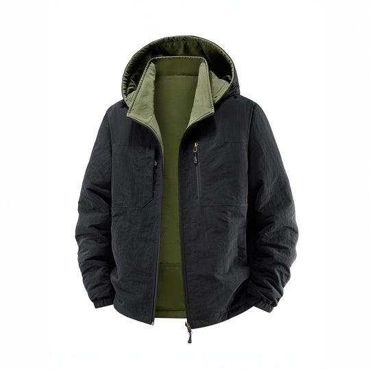 Herren Thermo-Fieldjacke mit Fleece-Innenfutter, Kapuze und Fronttaschen Shop Nory
