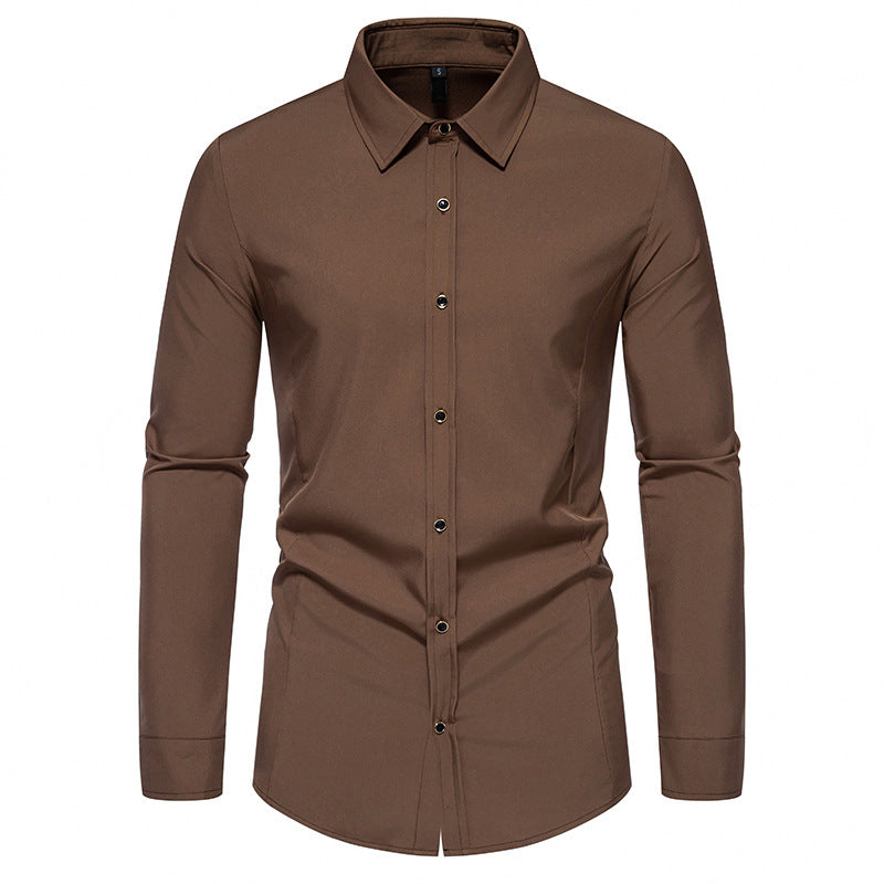 Herren modisches Langarmhemd mit elegantem Schnitt