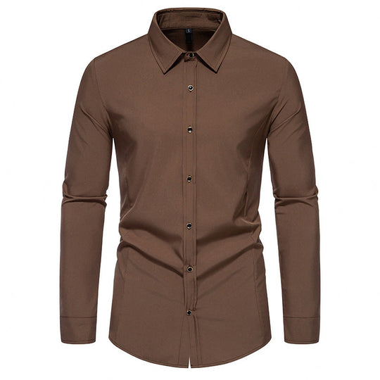 Herren modisches Langarmhemd mit elegantem Schnitt