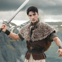 Braun mit Zierriegel (Wikinger-Schultertuch)