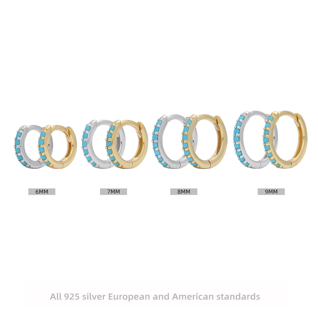 Damen Creolen mit funkelnden Zirkonsteinen aus hochwertigem 925 Sterling Silber Shop Nory