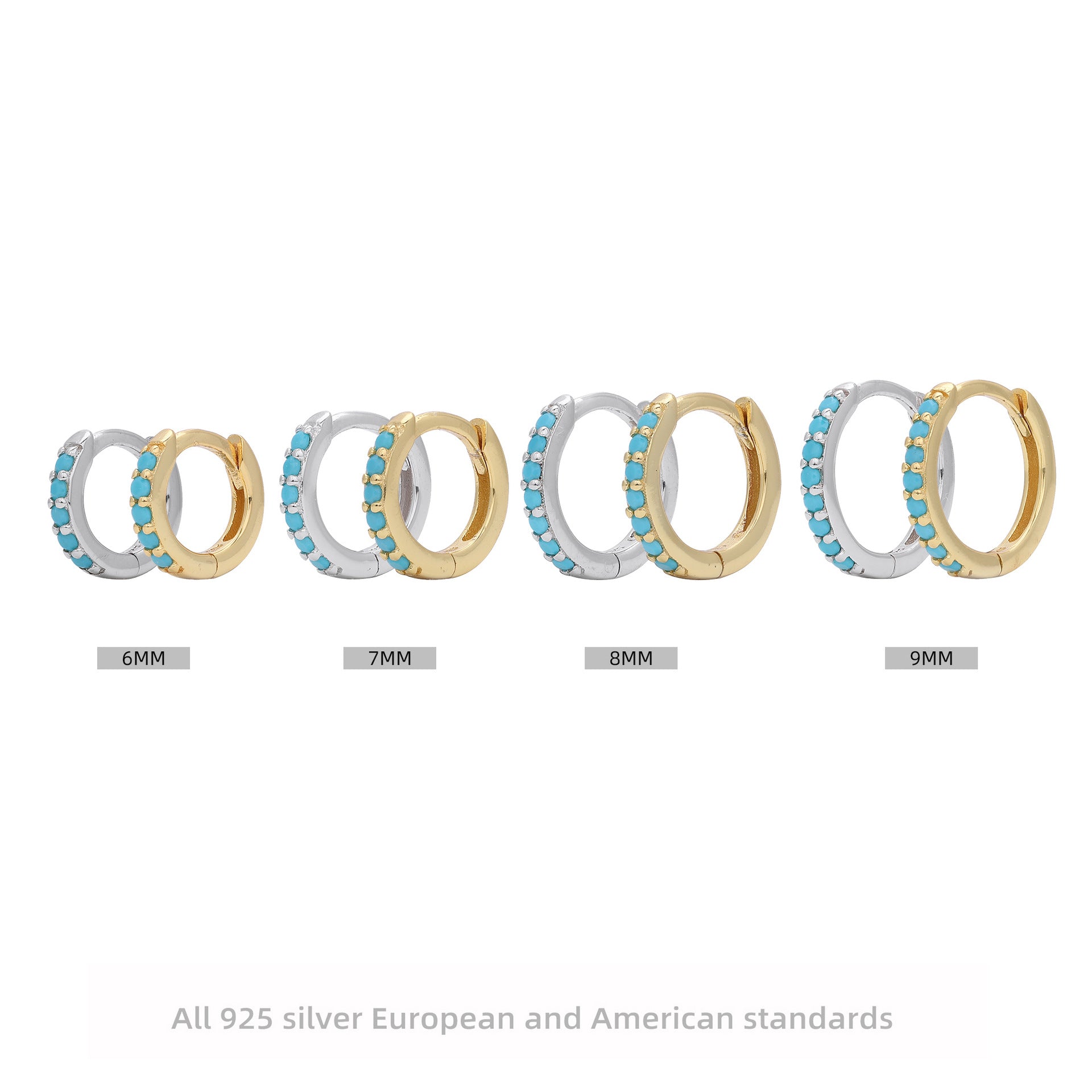 Damen Creolen mit funkelnden Zirkonsteinen aus hochwertigem 925 Sterling Silber Shop Nory
