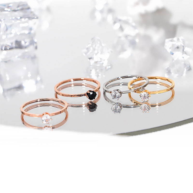 Damen eleganter Ring mit funkelndem Kristall Shop Nory