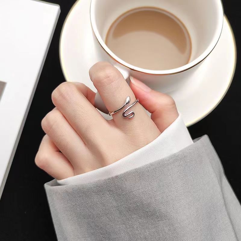 Damen Offener Ring mit eleganten Schlangenmotiven Shop Nory