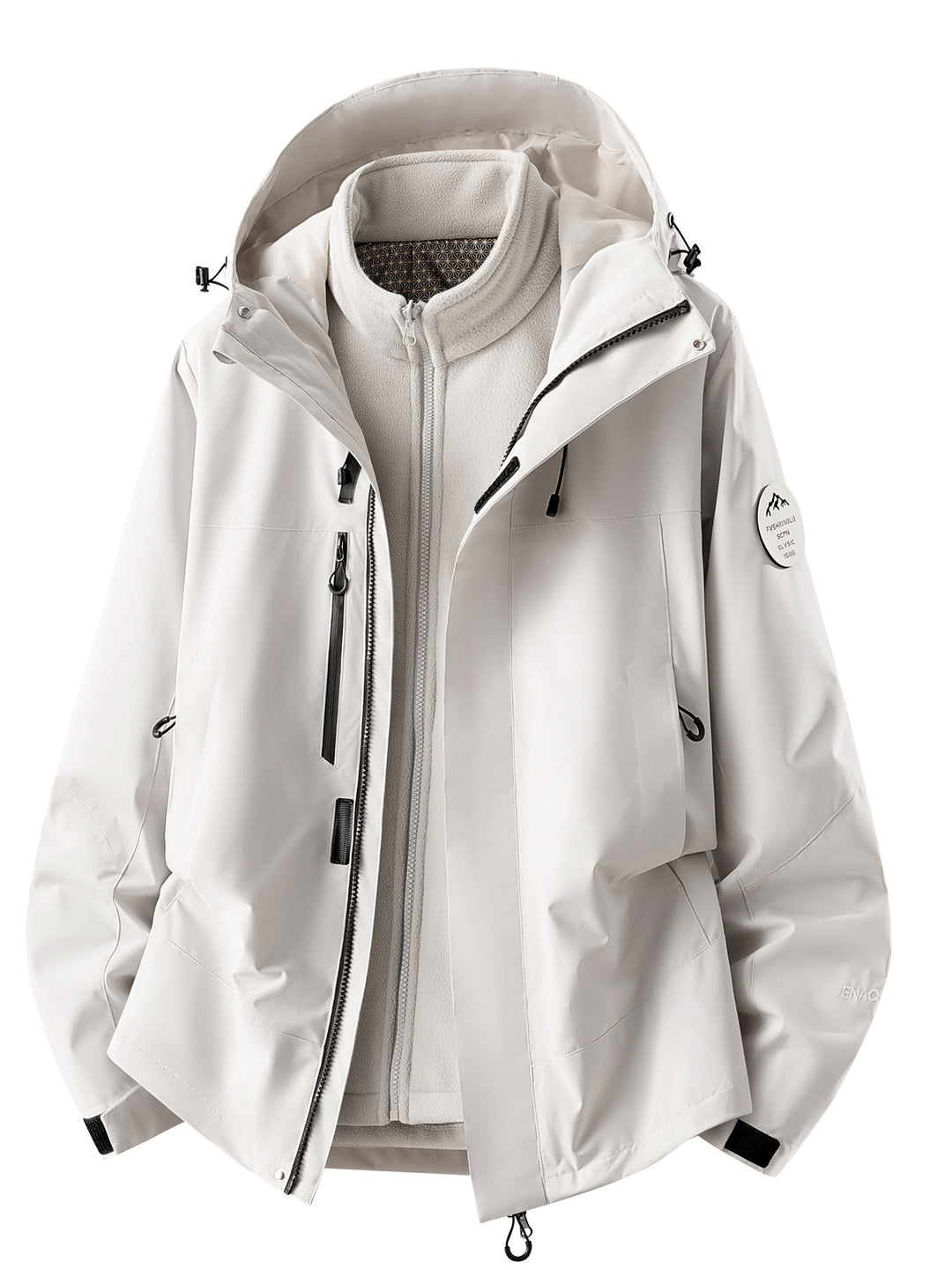 Herren wasserdichte Outdoorjacke mit abnehmbarer Fleece-Innenjacke Shop Nory
