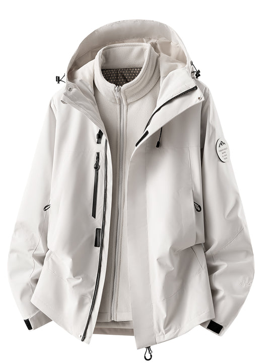 Herren wasserdichte Outdoorjacke mit abnehmbarer Fleece-Innenjacke Shop Nory