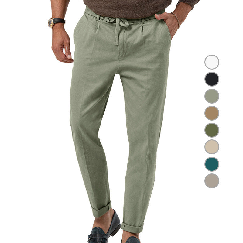 Herren Bequeme Chino-Hose mit elastischem Bund und stylischem Kordelzug