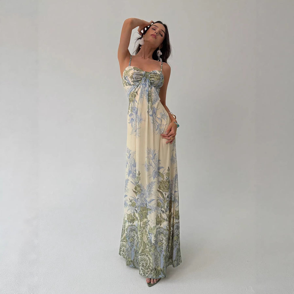 Damen Maxikleid mit floralem Design