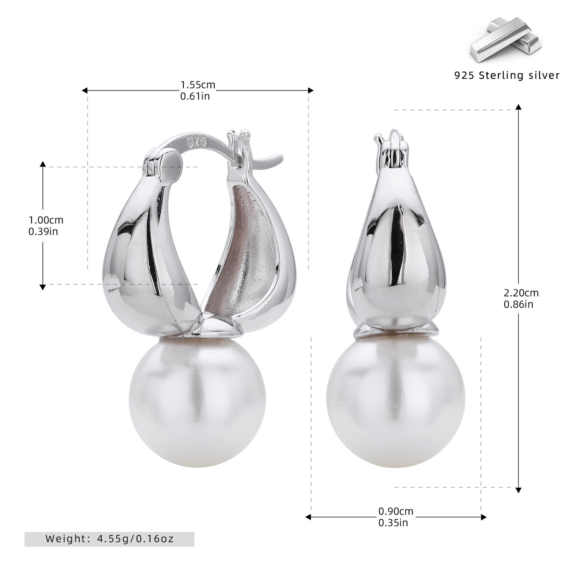 Damen Ohrhänger mit luxuriösem Perlenbesatz und elegantem Design Shop Nory