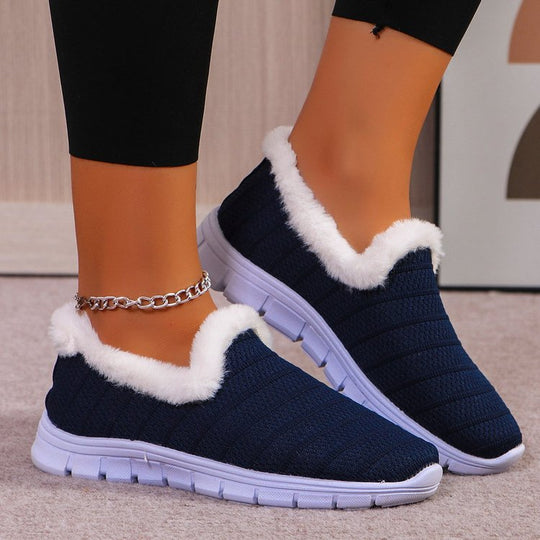 Damen Fleecegefütterte Strick-Slipper-Sneaker mit flexibler EVA-Sohle Shop Nory