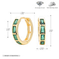 Damen Creolenohrringe mit funkelnden Zirkonsteinen aus 925 Sterlingsilber Shop Nory