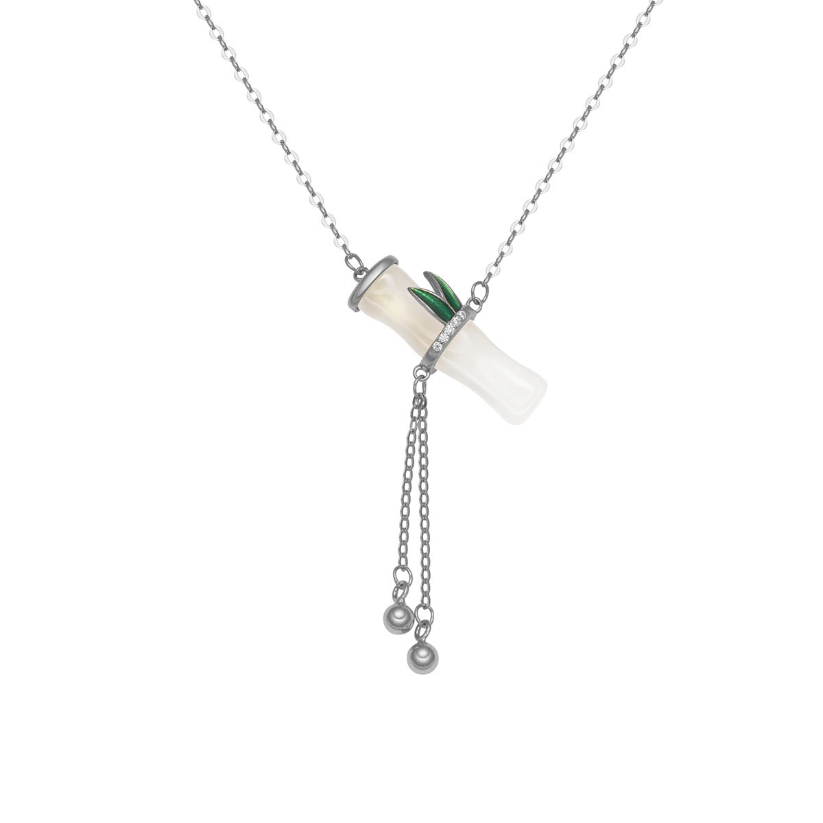 Damen elegante Halskette mit kunstvollem Anhänger und feinen Zirkonia-Details Shop Nory