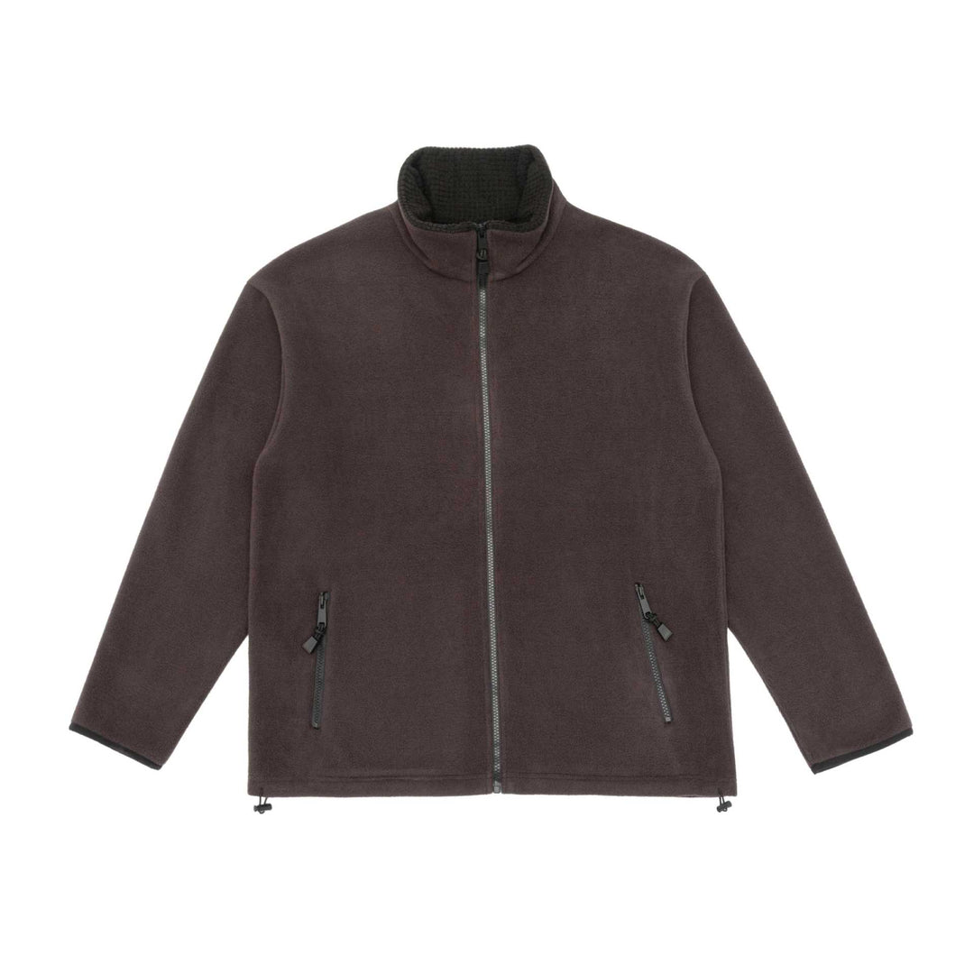 Unisex Fleece-Jacke mit Stehkragen, durchgehendem Reißverschluss und Kordelzugsaum Shop Nory