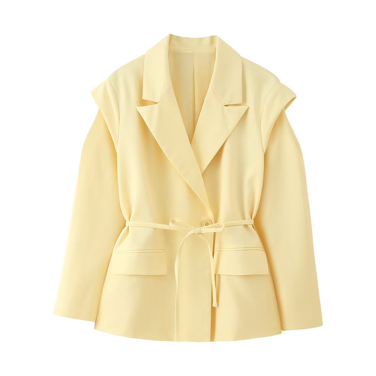 Damen eleganter Oversized-Blazer mit Gürteldetail