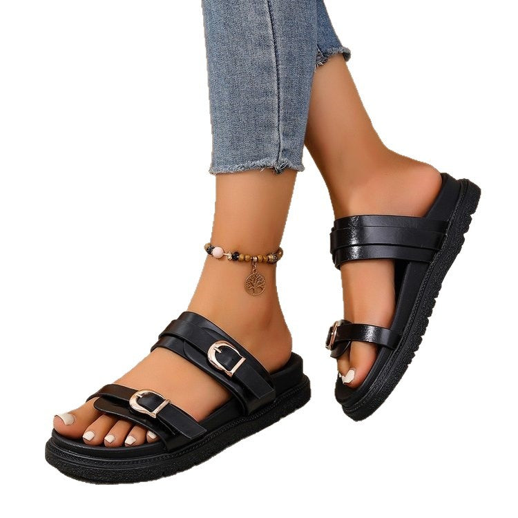 Damen Komfortable und modische Riemchensandalen