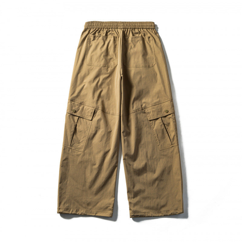 Herren Weite Cargo-Hose mit elastischem Bund, Kordelzug und funktionalen Beintaschen Shop Nory