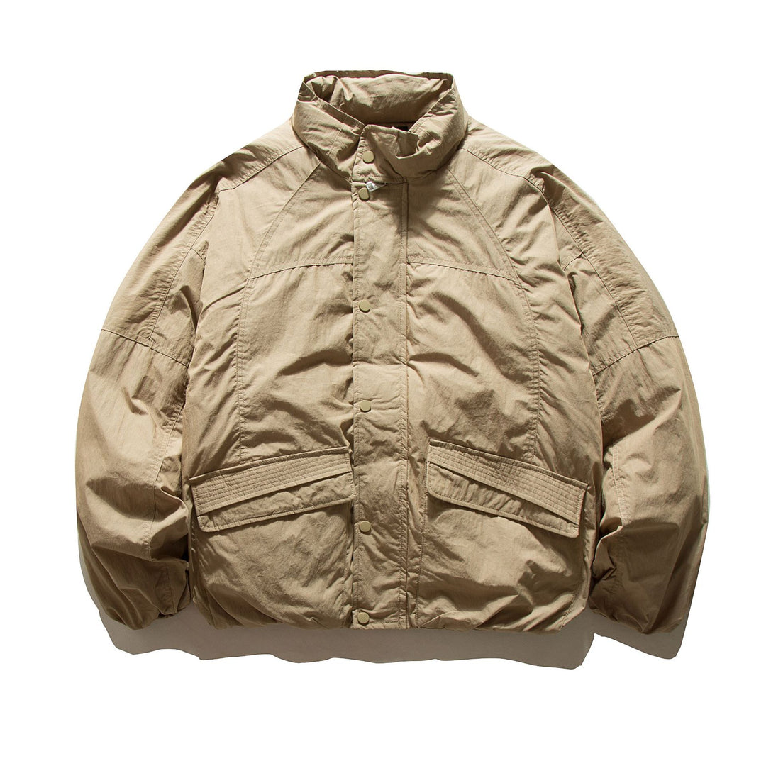 Herren Boxy wattierte Feldjacke mit hohem Stehkragen und Cargo‑Taschen Shop Nory
