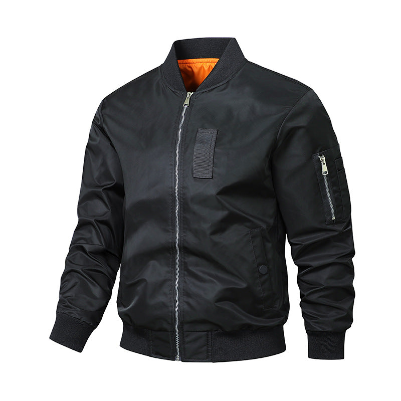Herren Urbaner Nylon-Bomber mit Utility-Ärmeltasche und leichter Thermoisolierung Shop Nory
