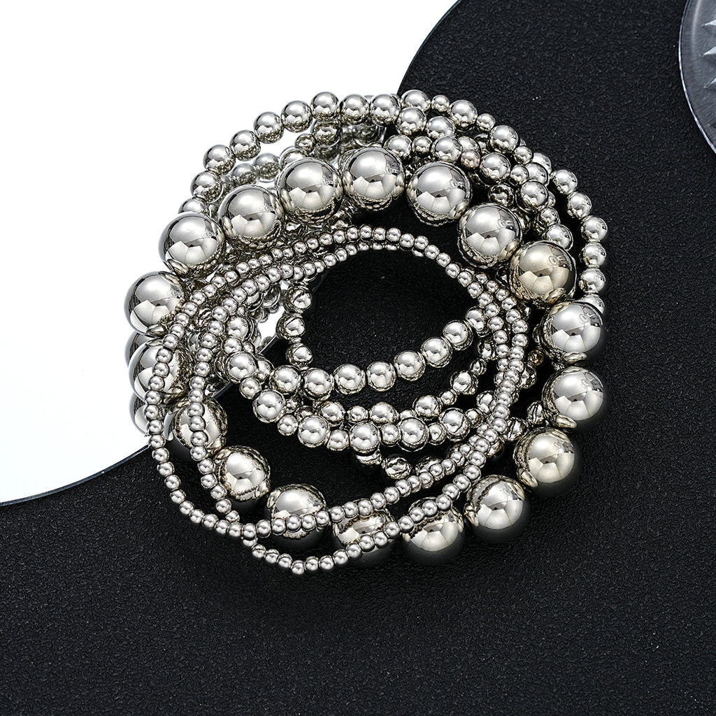 Damen Armband-Set mit eleganten, glänzenden Kristallen und stilvollen Perlen Shop Nory