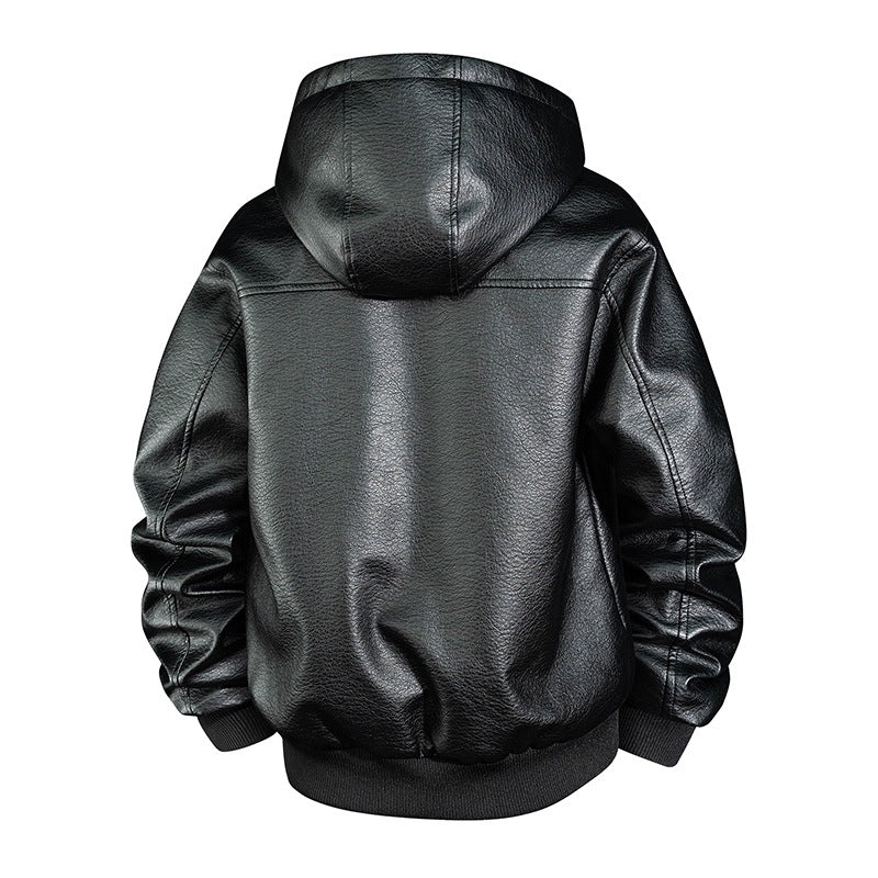 Herren Coole Kunstlederjacke mit kuscheliger Innenausstattung Shop Nory