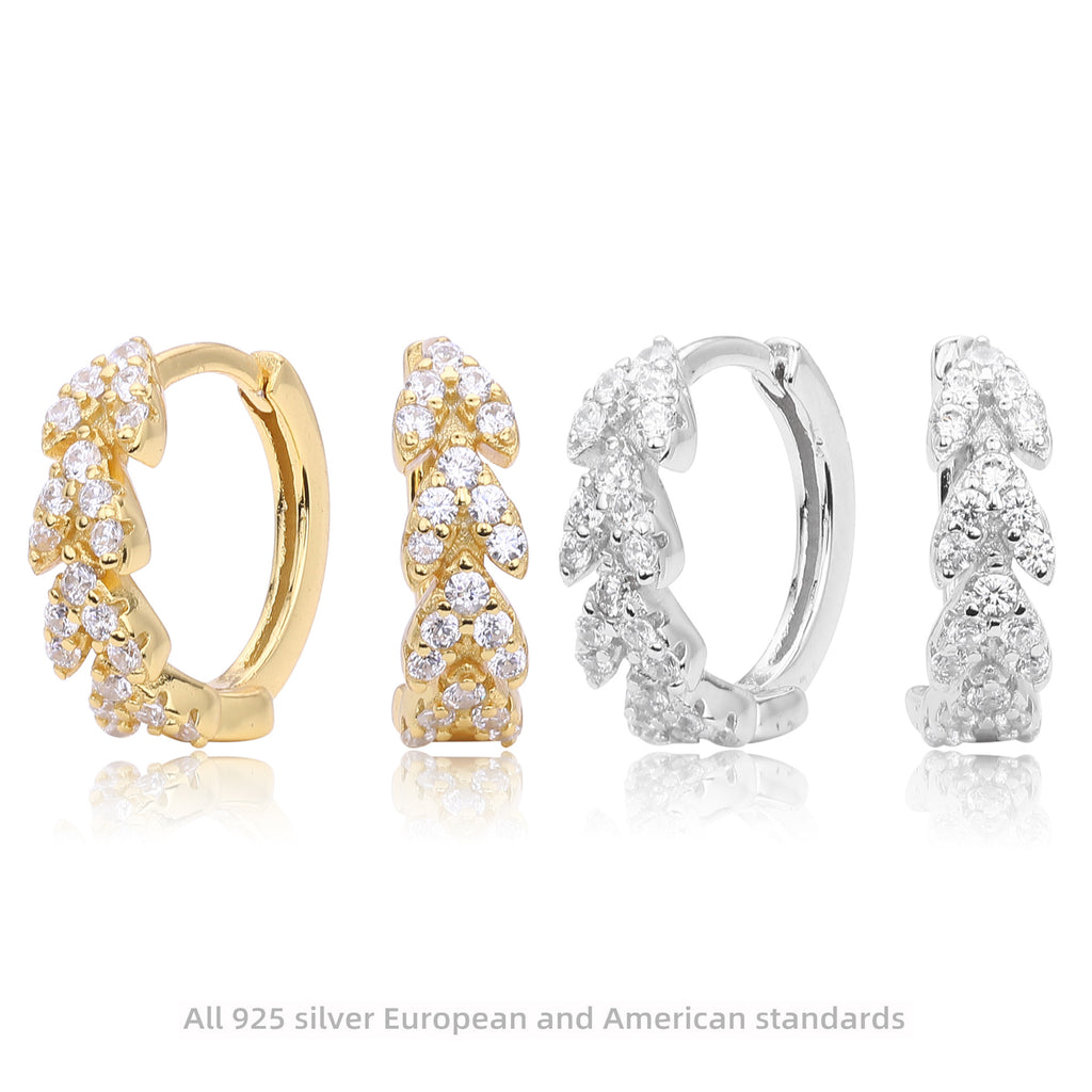 Damen Ohrhänger mit funkelndem Zirkonbesatz aus 925 Sterling Silber Shop Nory