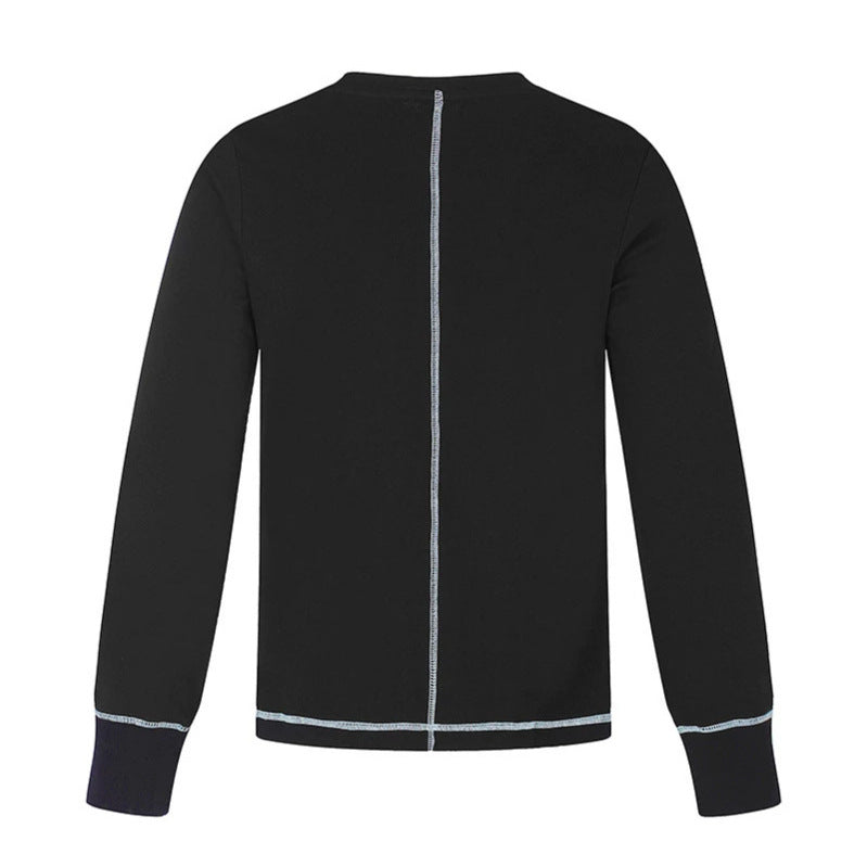 Herren Langarm-Sweatshirt mit Rundhalsausschnitt und sportischem Nummern-Print Shop Nory