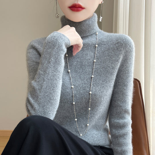 Damen Schmal geschnittener Feinstrick-Rollkragenpullover mit extrafeinem Flauschfinish Shop Nory