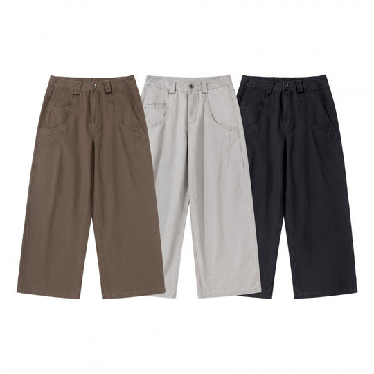 Damen Weite Highwaist-Culottehose mit Utility-Taschen und legerer Cropped-Silhouette Shop Nory