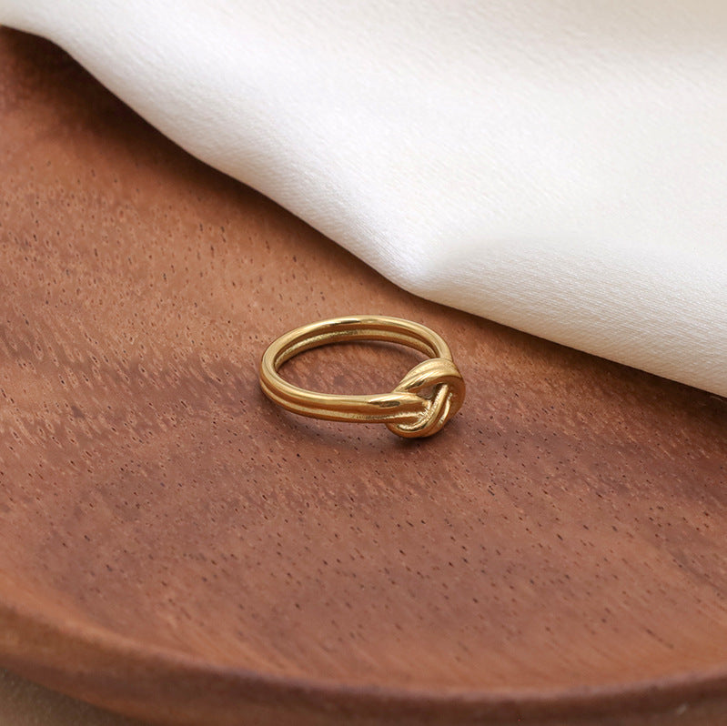 Damen Zierlicher Knotenring aus hochwertigem Metall Shop Nory