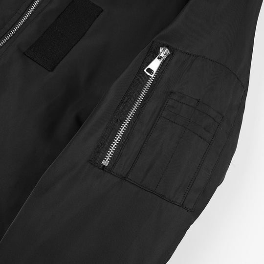 Herren Bomberjacke im Fliegerlook mit kontrastierender Innenfütterung, Ärmel‑Utilitytasche und elastischen Rippbündchen Shop Nory