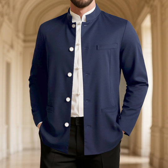 Herren modischer Stehkragenblazer