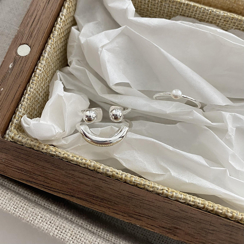 Damen Verspielter Ring mit lächelndem Design und trendigen Details Shop Nory