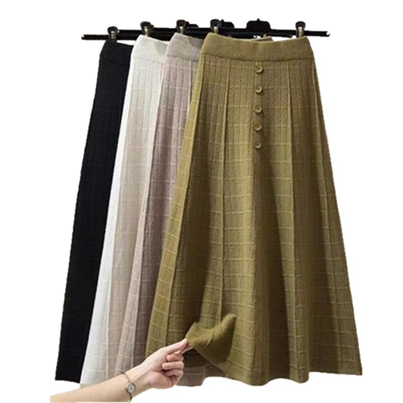 Damen Eleganter Maxirock mit Knopfdetails und strukturiertem Design Shop Nory