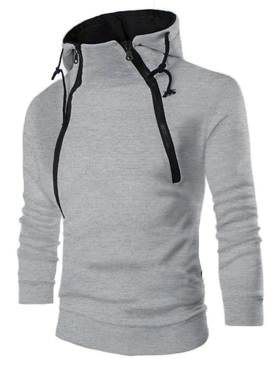 Herren moderne Kapuzenpullover mit praktischem Reißverschluss