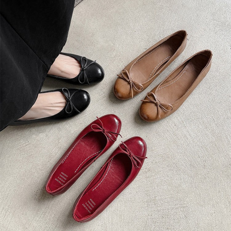 Damen Ballerinas mit dekorativem Schleifendetail