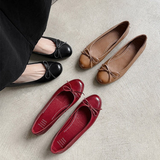 Damen Ballerinas mit dekorativem Schleifendetail