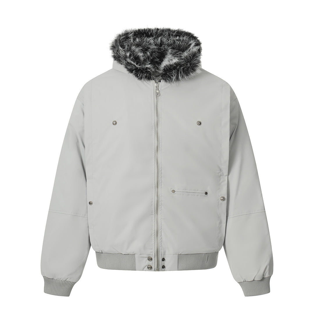 Herren Kurzboxy Bomberjacke im Aviator‑Look mit abnehmbarem Kunstfellkragen Shop Nory