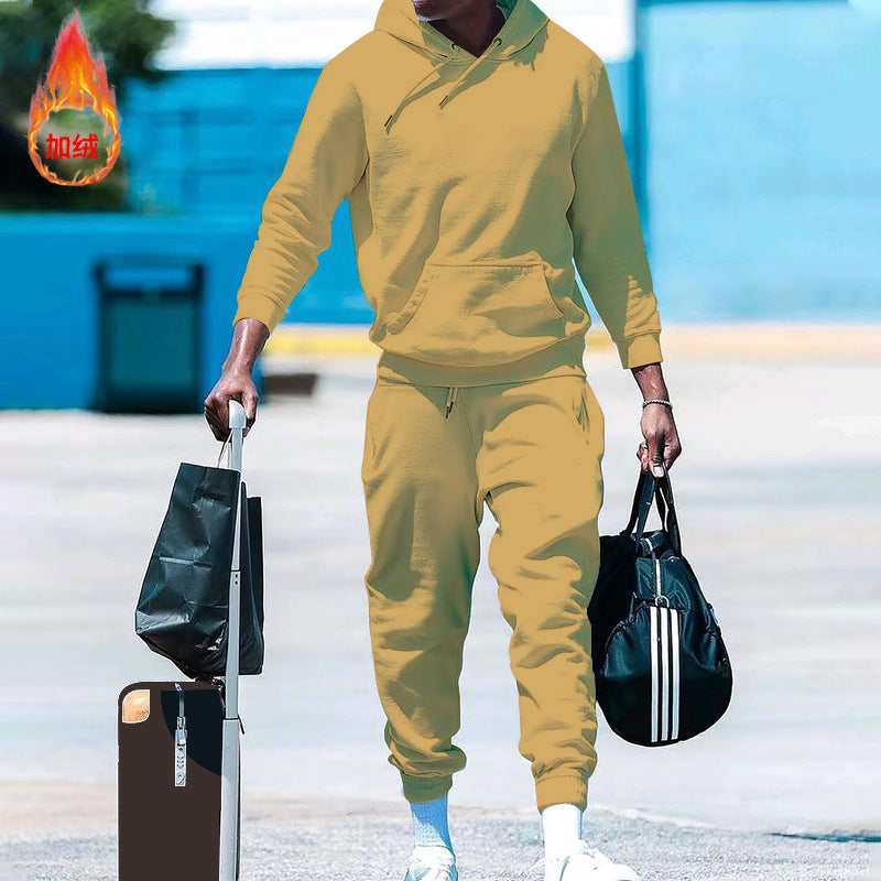 Herren lässiges Freizeit-Set mit Kapuzenpullover und Jogginghose