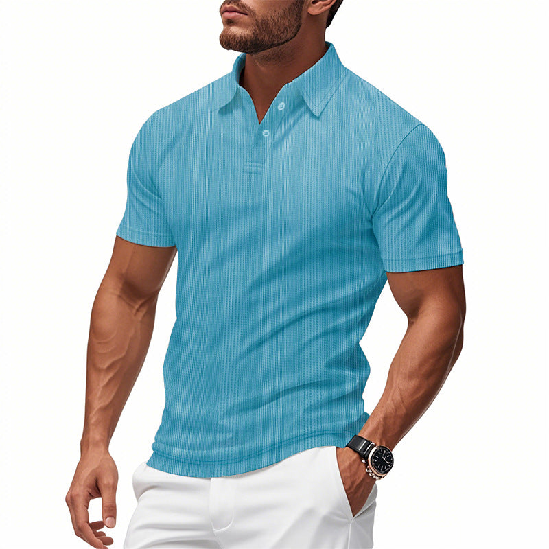 Herren nan Atmungsaktives Polohemd aus Baumwollmischung mit figurnaher Passform
