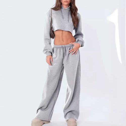 Damen nan relaxed-fit Wide‑Leg Sweatpants mit hohem Komfortbund Kordelzug und nahtverdeckten Eingrifftaschen Shop Nory