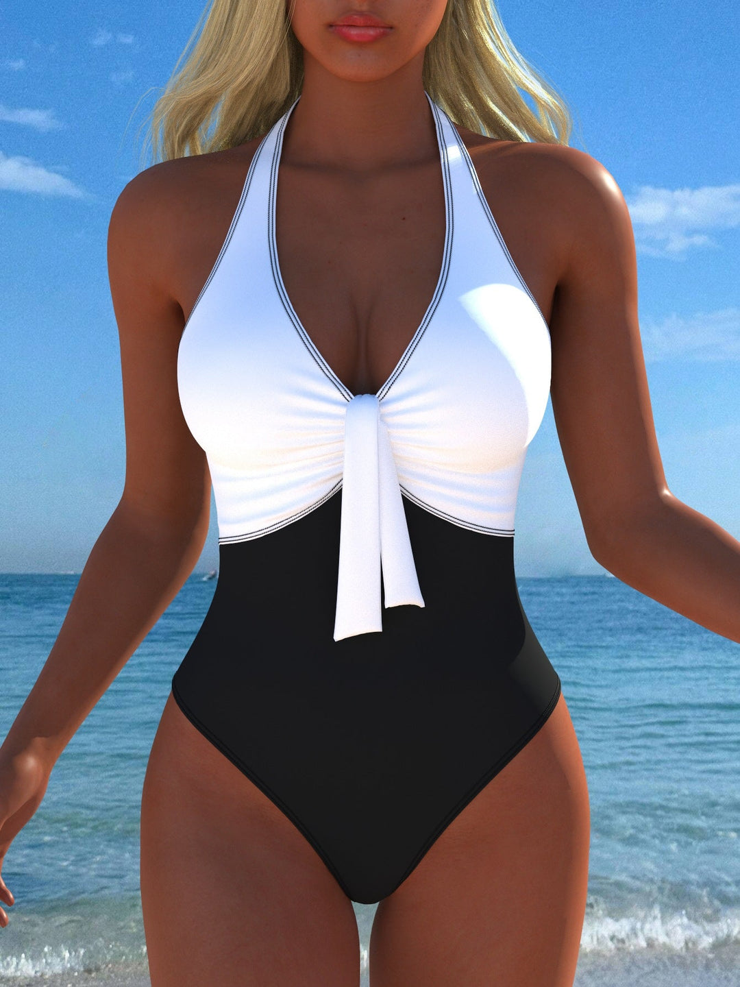 Damen Badeanzug Shopnory