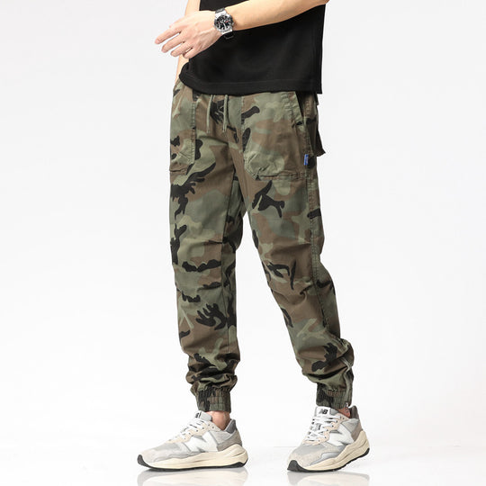 Herren Cargohose im Jogger-Stil mit Camouflage, elastischen Bündchen und Multifachtaschen Shop Nory